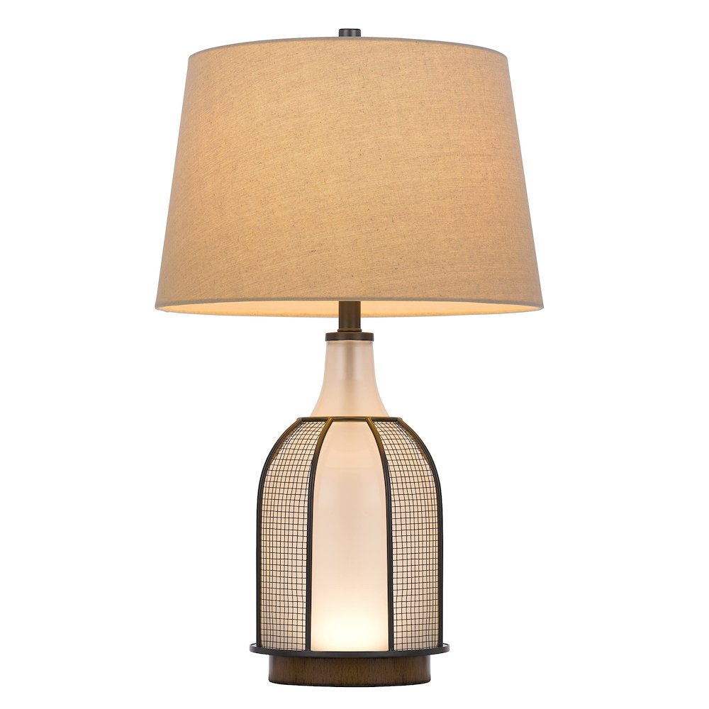 100W Morgan Glass Table Lamp. Picture 2