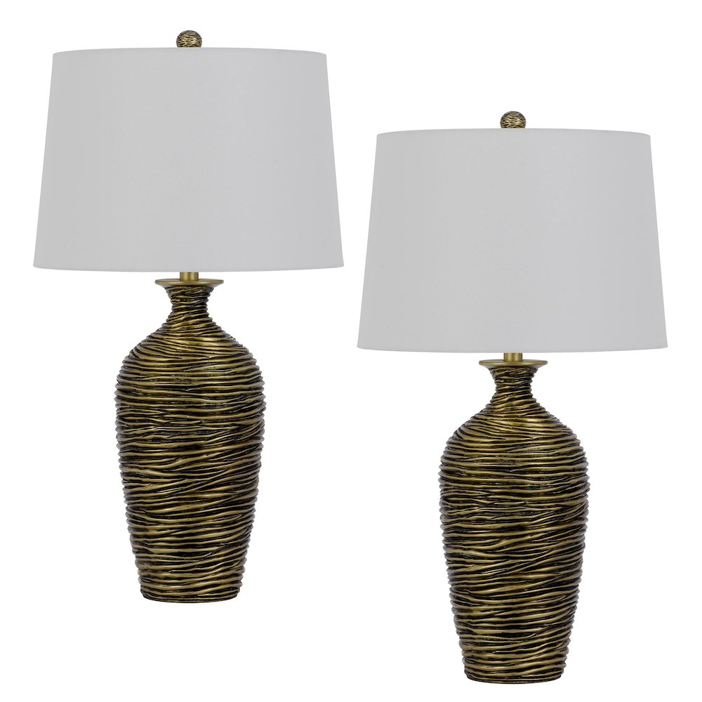 150W 3 Way Aurora Resin Table Lamp. Picture 1