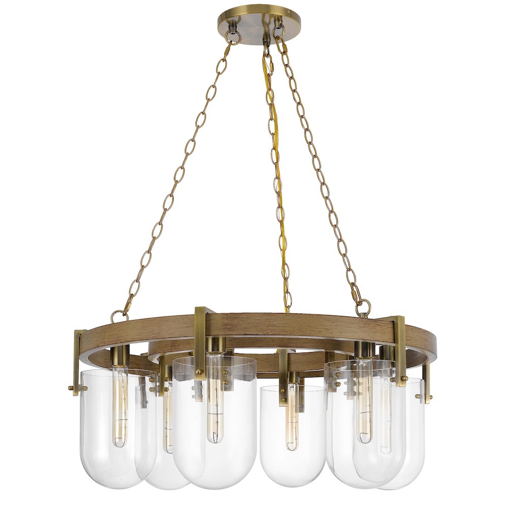 Stovall 60W X 6 Metal/Glass Chandelier. Picture 1