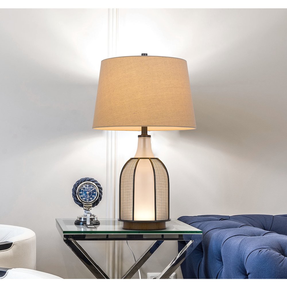 100W Morgan Glass Table Lamp. Picture 5