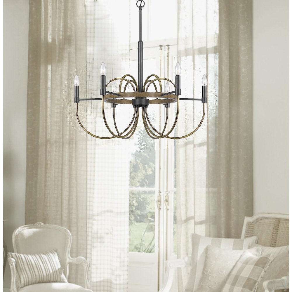 Seagrove 60W X 6 Metal Chandelier. Picture 2