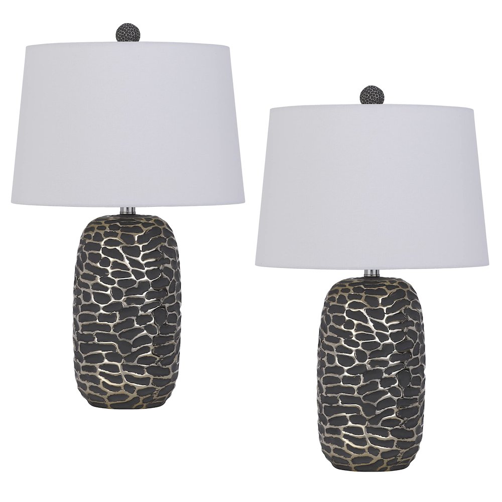 150W 3 Way Menlo Resin Table Lamp. Picture 1
