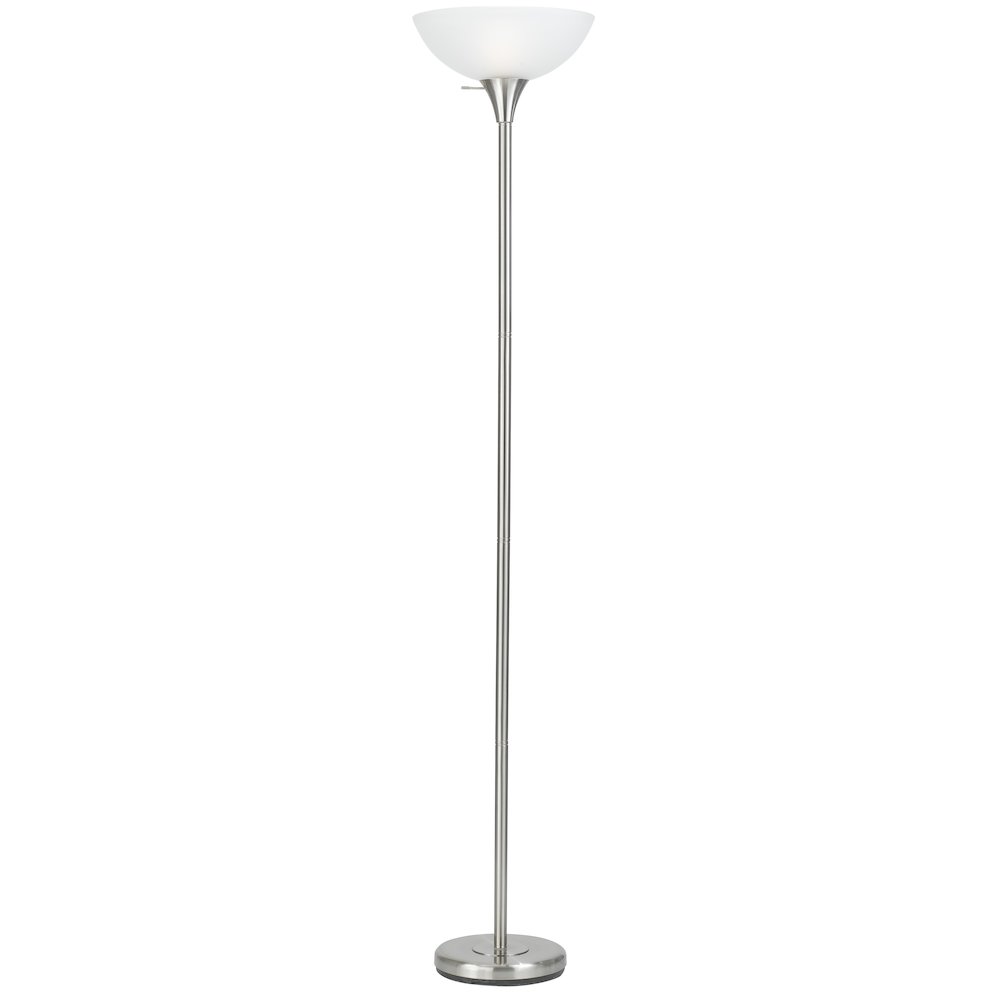 150W 3 Way Metal Tr Lamp W/Glass Sh. Picture 1