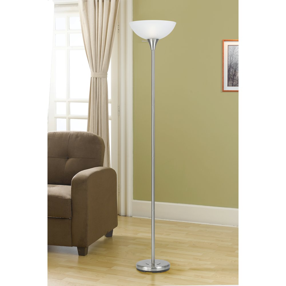 150W 3 Way Metal Tr Lamp W/Glass Sh. Picture 2