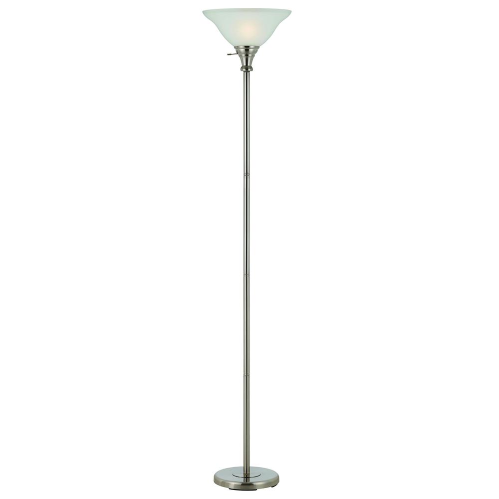 150W 3Way Torchiere W/ Glass Shd. Picture 1
