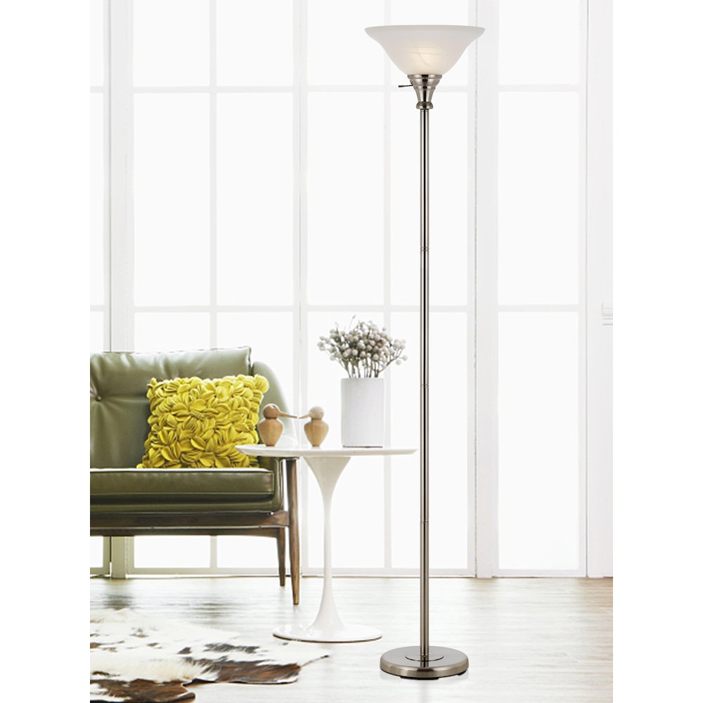 150W 3Way Torchiere W/ Glass Shd. Picture 2