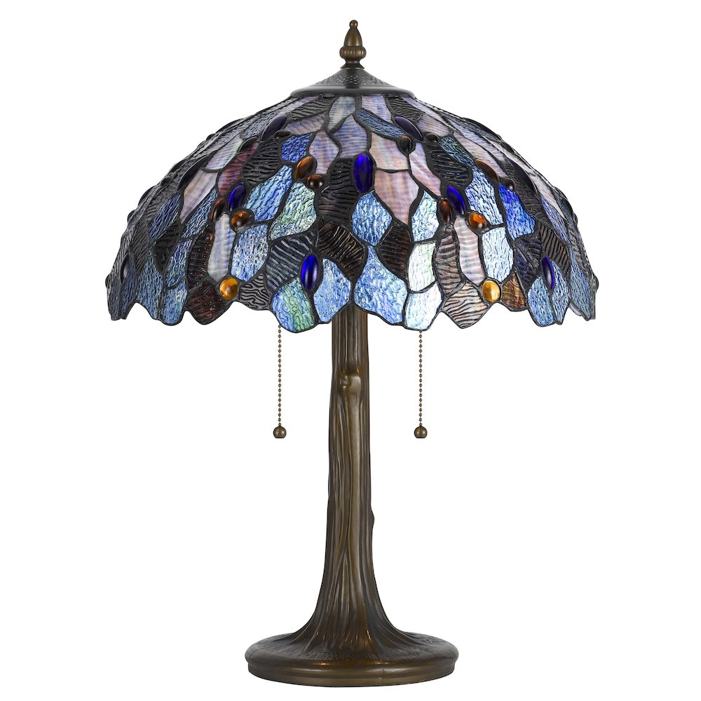 60Wx2 Tiffany Tb Lp,Zinc Cast Base. Picture 1