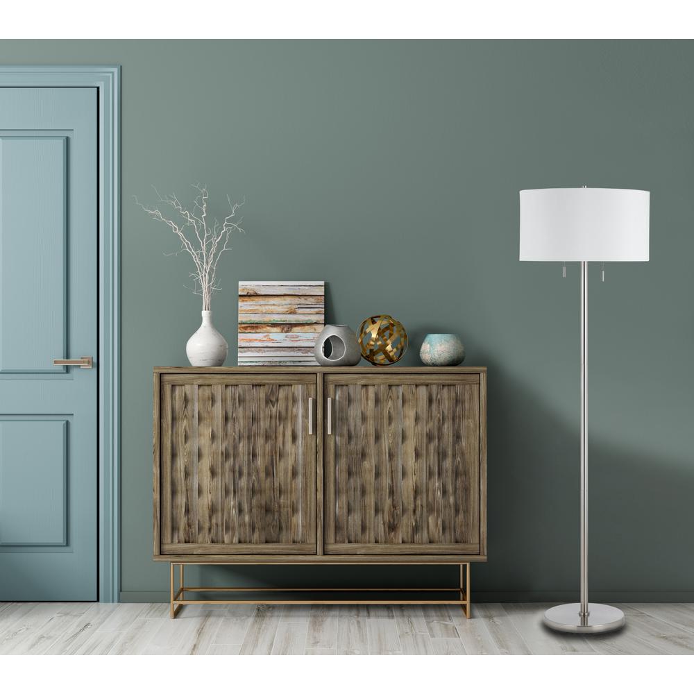 60W X 2 Calais Metal Floor Lamp. Picture 2