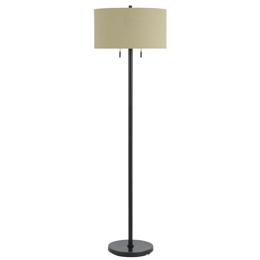 60W X 2 Calais Metal Floor Lamp. Picture 1
