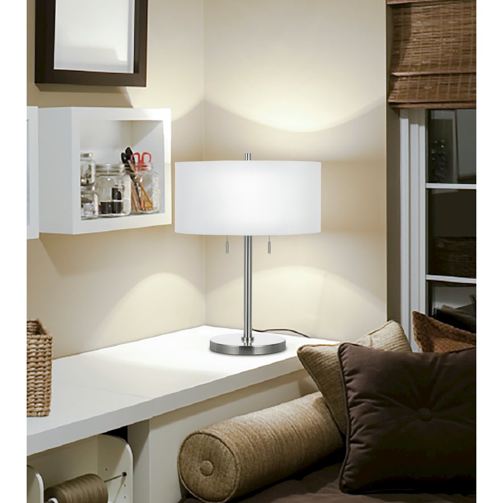 60W X 2 Calais Metal Table Lamp. Picture 2