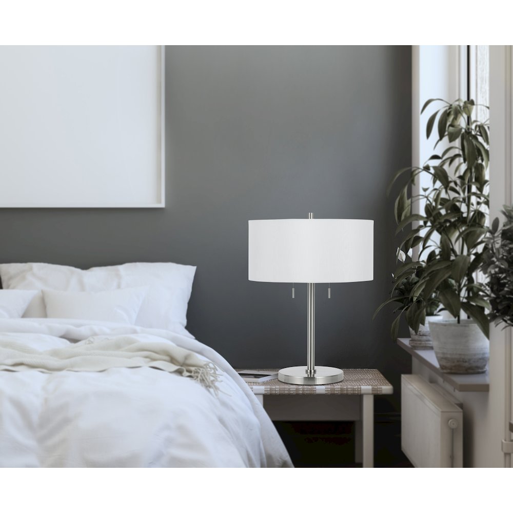 60W X 2 Calais Metal Table Lamp. Picture 3