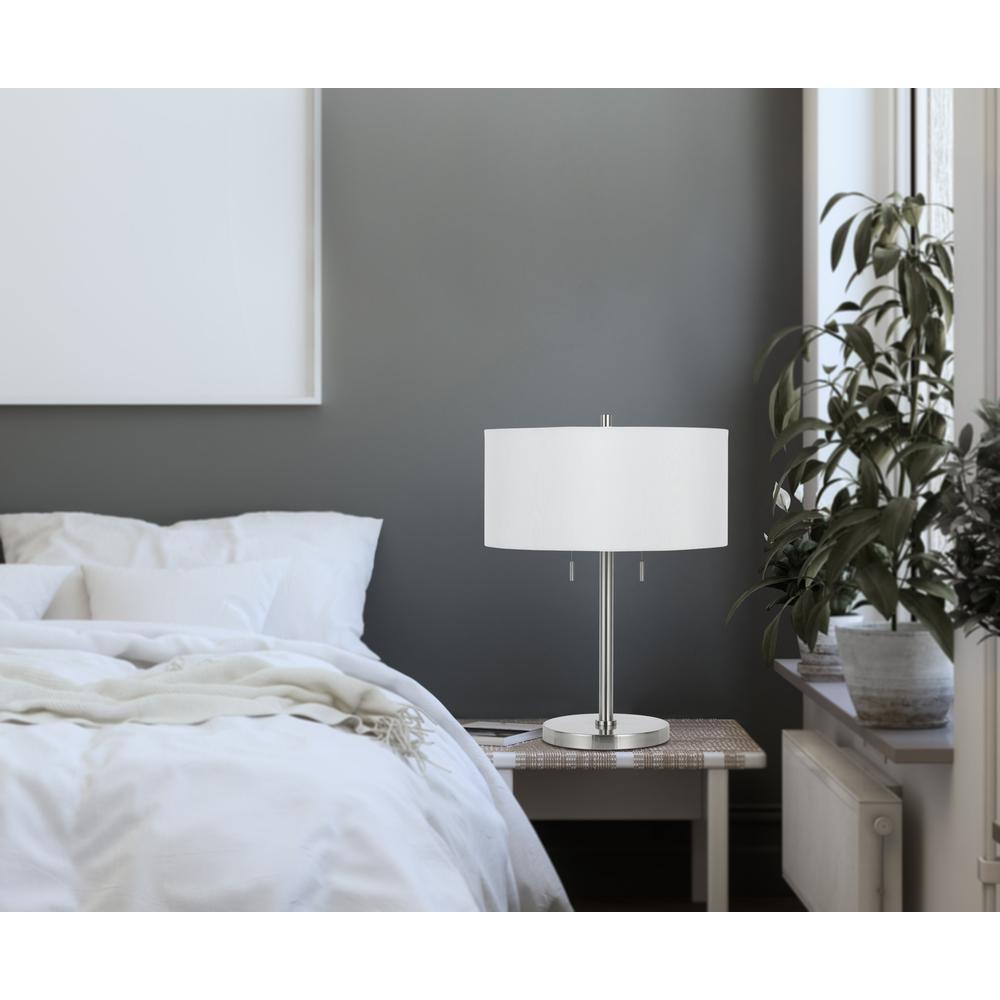 60W X 2 Calais Metal Table Lamp. Picture 2
