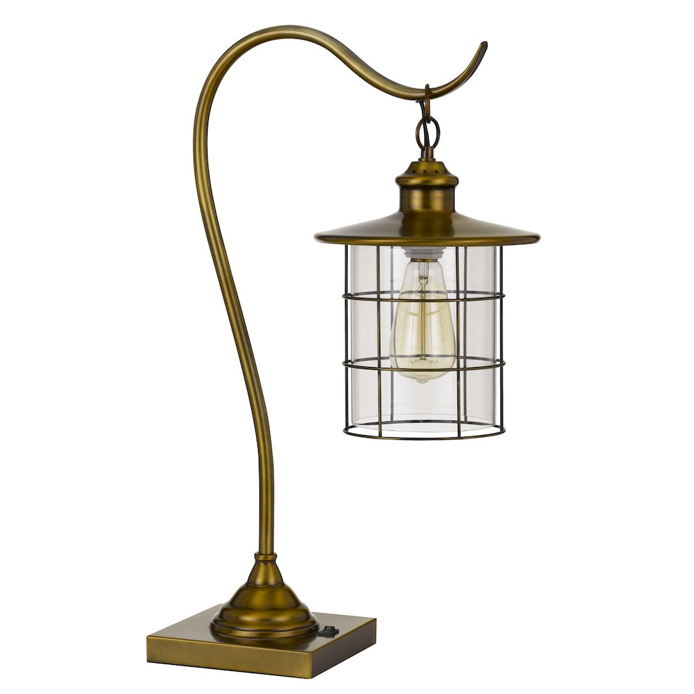 Silverton Desk Lamp With Glass Shade (Edison Bulb Included). Picture 1