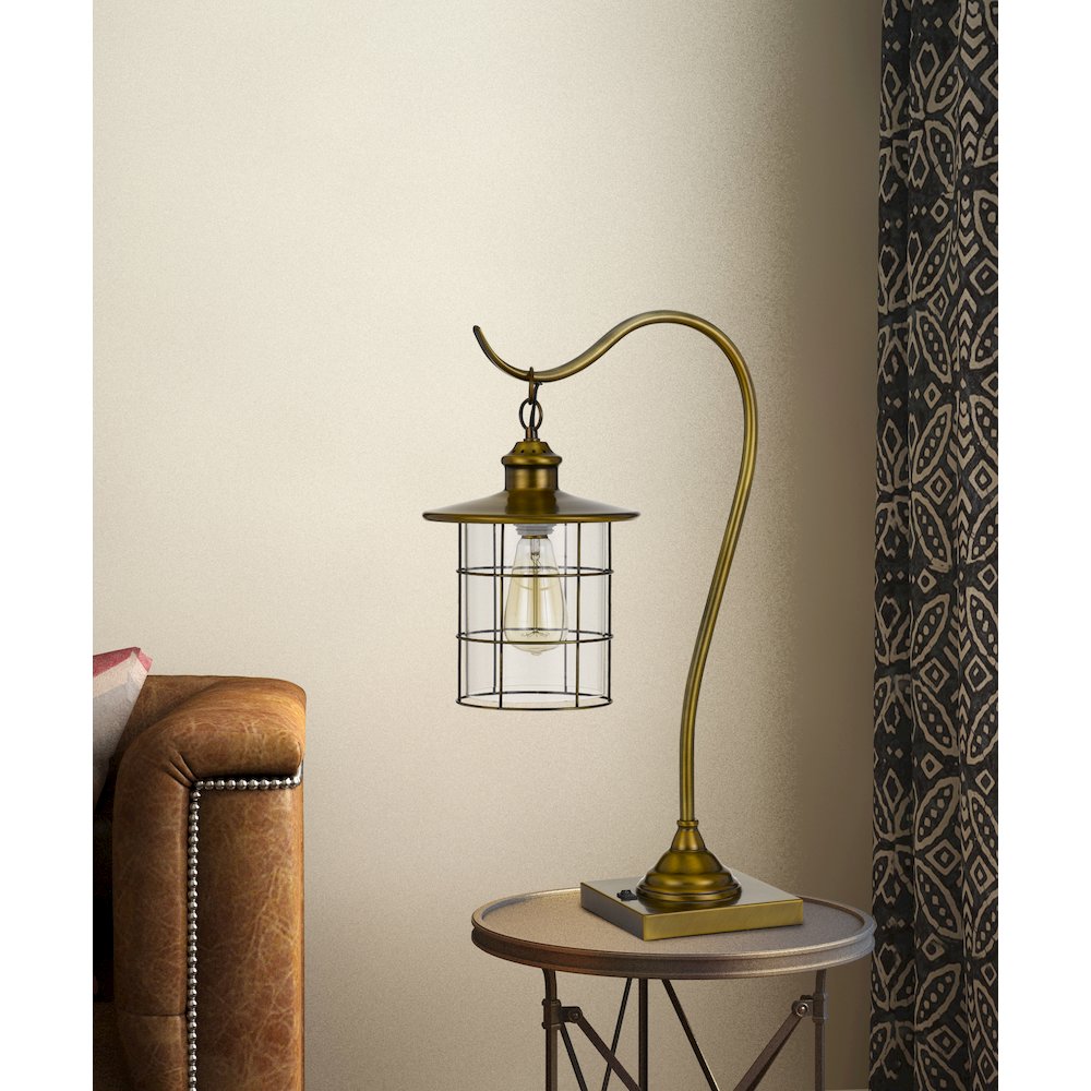 Silverton Desk Lamp With Glass Shade (Edison Bulb Included). Picture 3