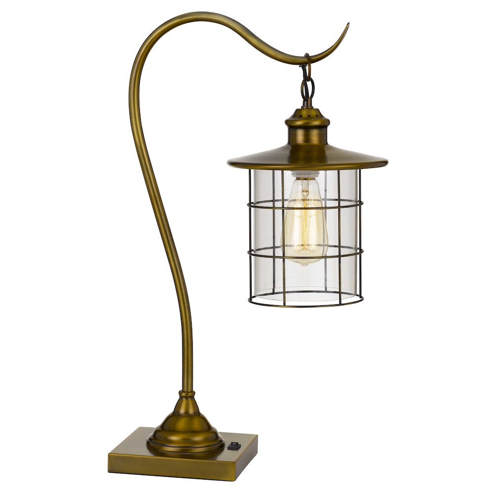 Silverton Desk Lamp With Glass Shade (Edison Bulb Included). Picture 2