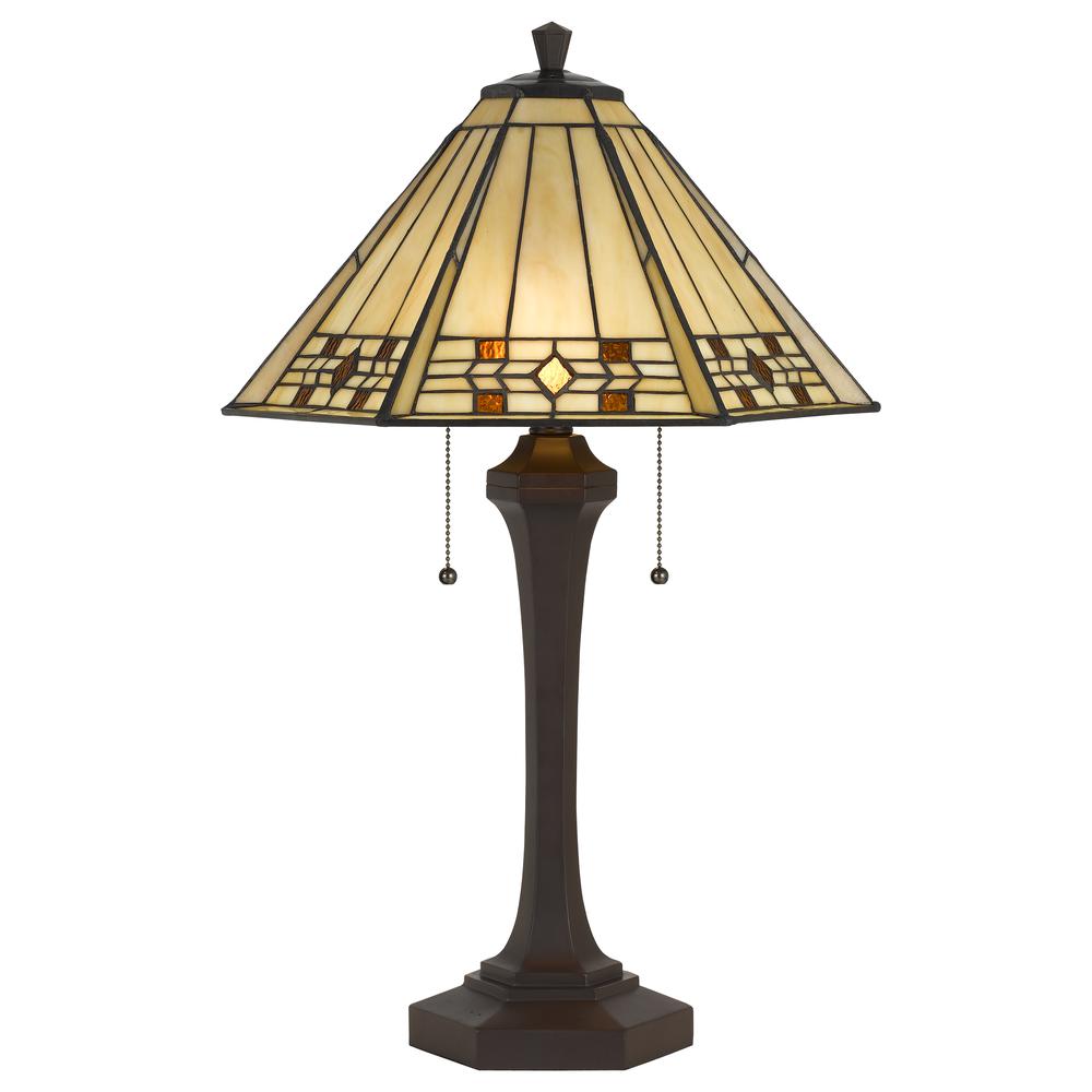 60W X 2 Tiffany Table Lamp. Picture 1