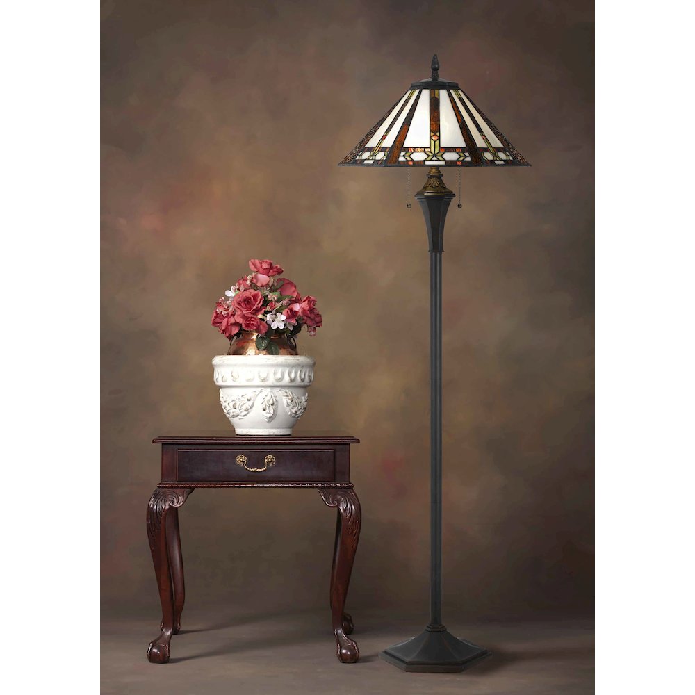 60W X 2 Tiffany Floor Lamp. Picture 3