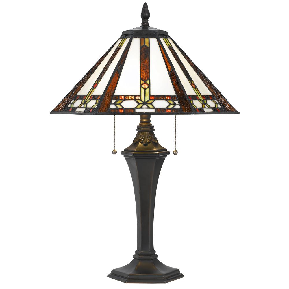 60W X 2 Tiffany Table Lamp. Picture 1