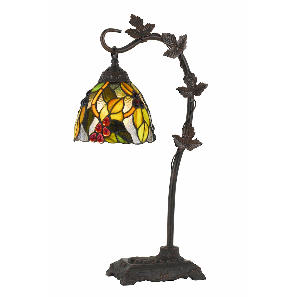 60W Cotulla Downbrdige Tiffany Table Lamp. Picture 1