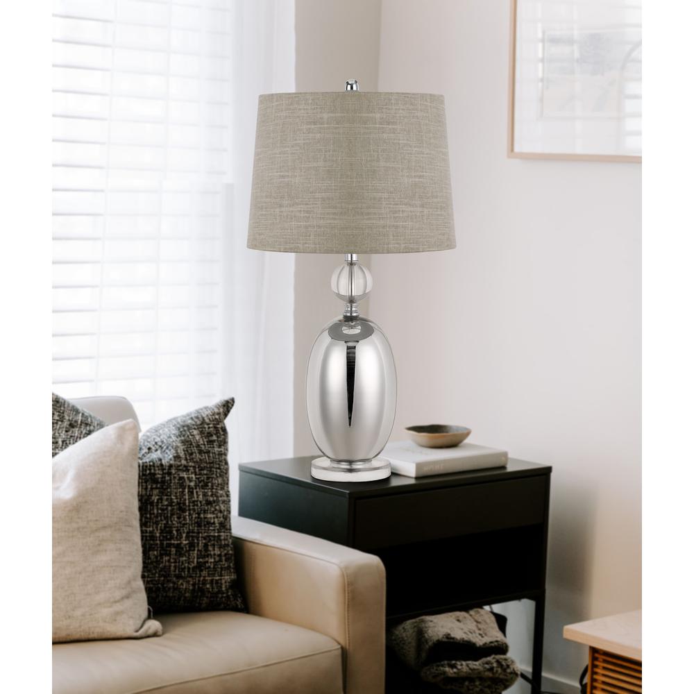 150W 3 Way Perth Glass Table Lamp. Picture 1