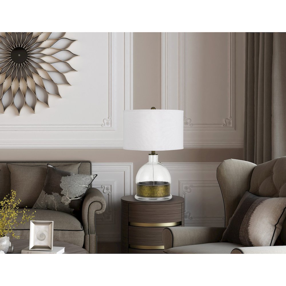 150W 3 Way Rapallo Glass/Metal Table Lamp. Picture 3