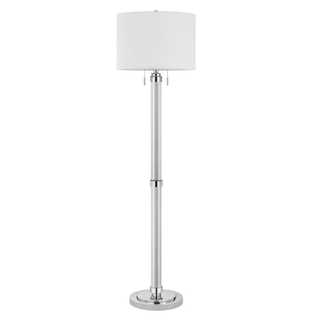 60W X 2 Montilla Metal/Acrylic Floor Lamp With Fabric Shade. Picture 3