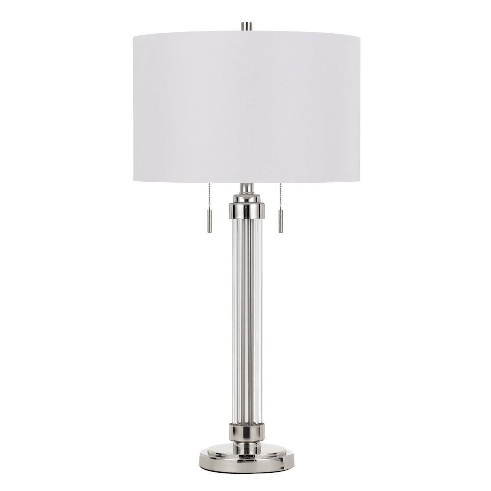 60W X 2 Montilla Metal/Acrylic Table Lamp With Fabric Shade. Picture 1