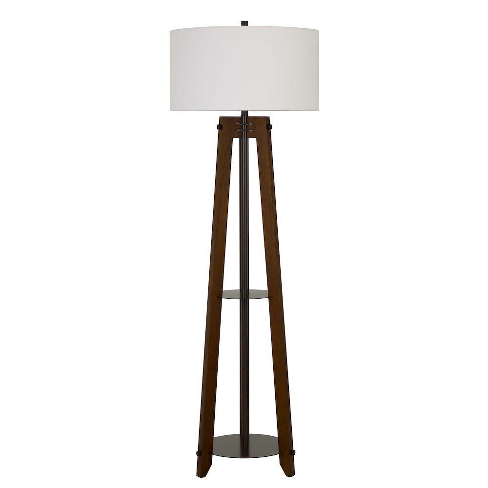 150W 3 Way Bilzen Ash Wood Tripod Floor Lamp. Picture 1