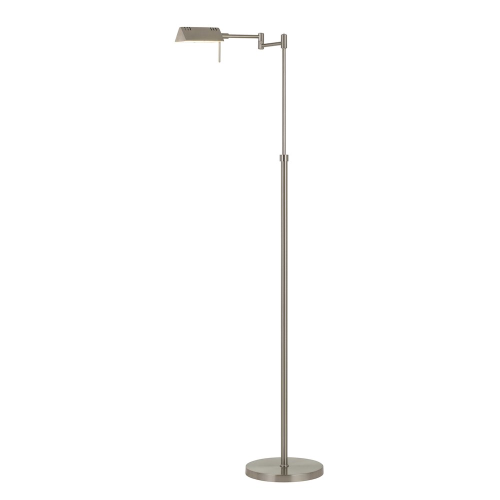 Metal Led 10W, 780 Lumen, 3K Pharmacy Swing Arm Adjustable Floor Lamp. Picture 1