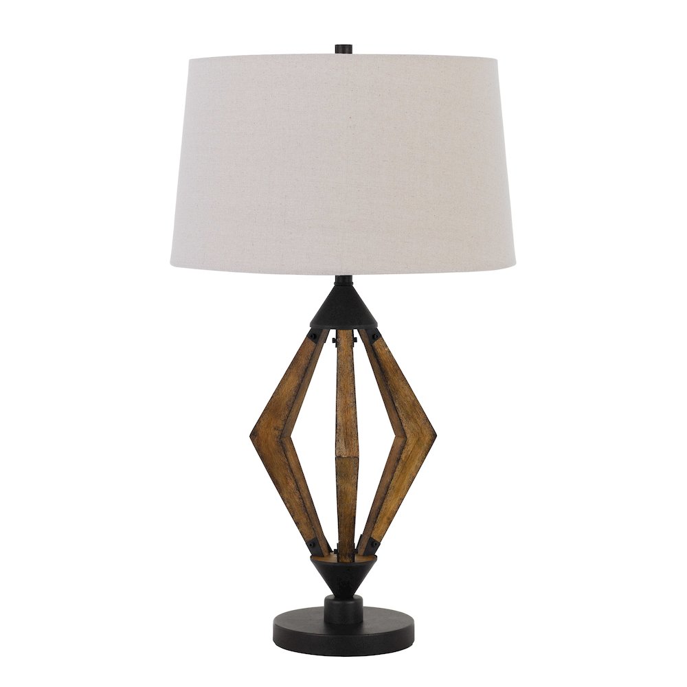 Valence 150W 3 Way Metal/Pine Wood Table Lamp. Picture 1