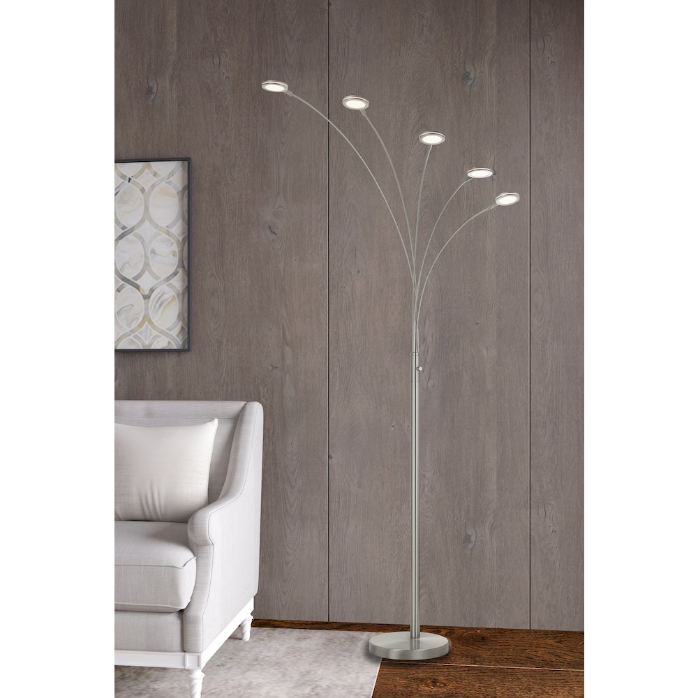 Cremona Integrated Led Metal Arc Floor Lamp. Picture 2
