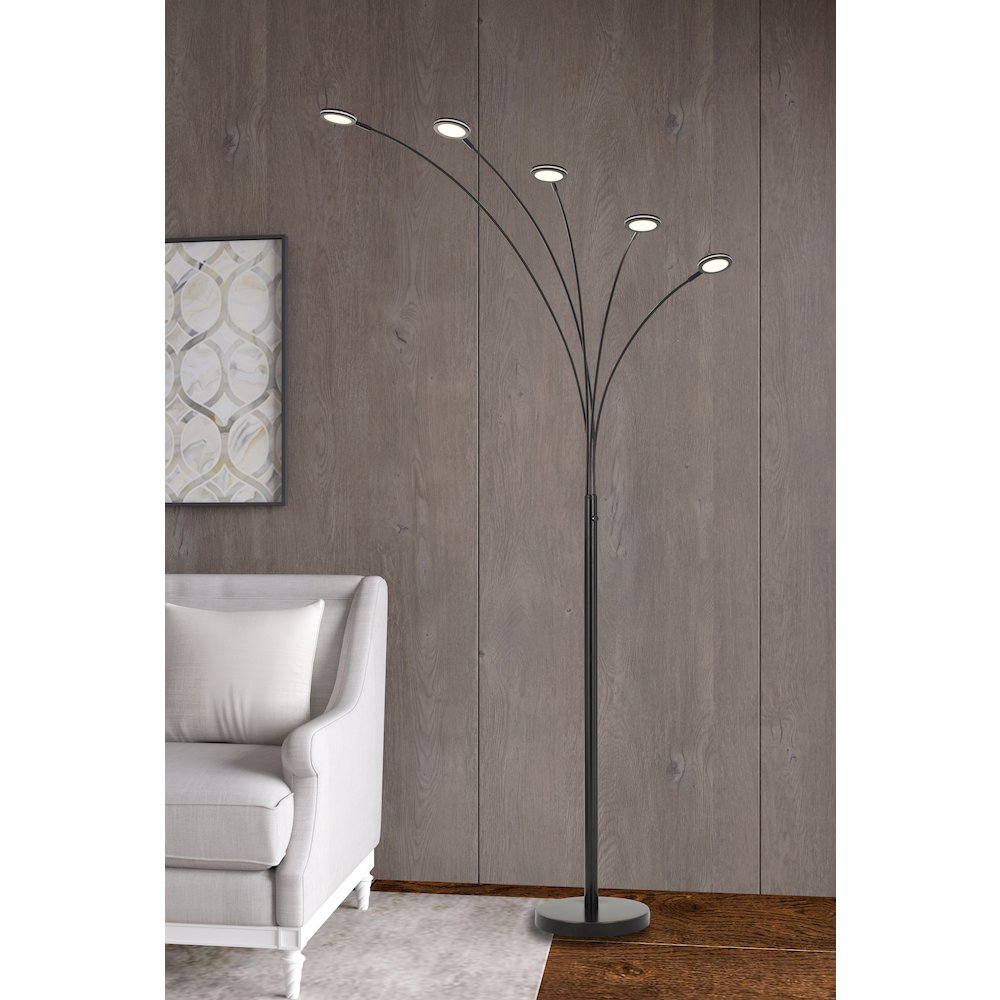 Cremona Integrated Led Metal Arc Floor Lamp. Picture 2
