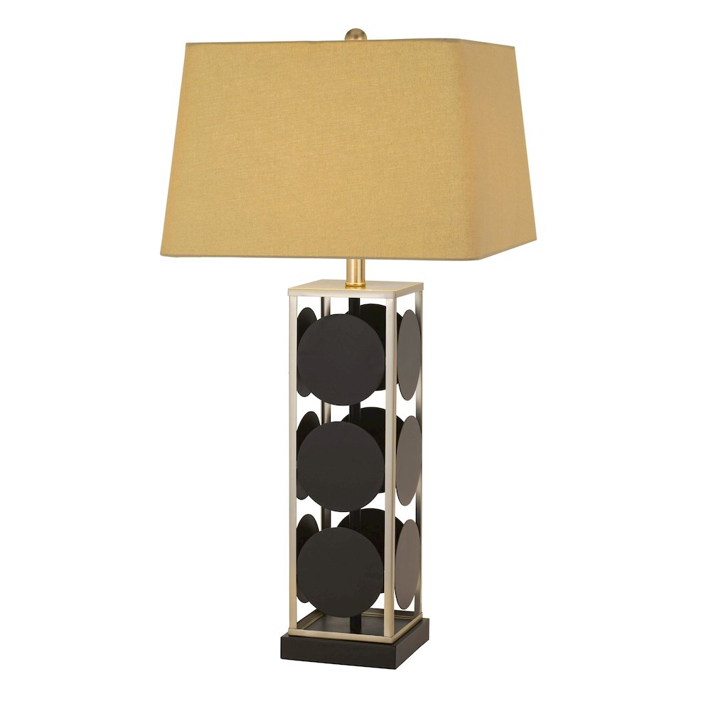 Hanson Metal Table Lamp With Square Fabric Shade. Picture 3
