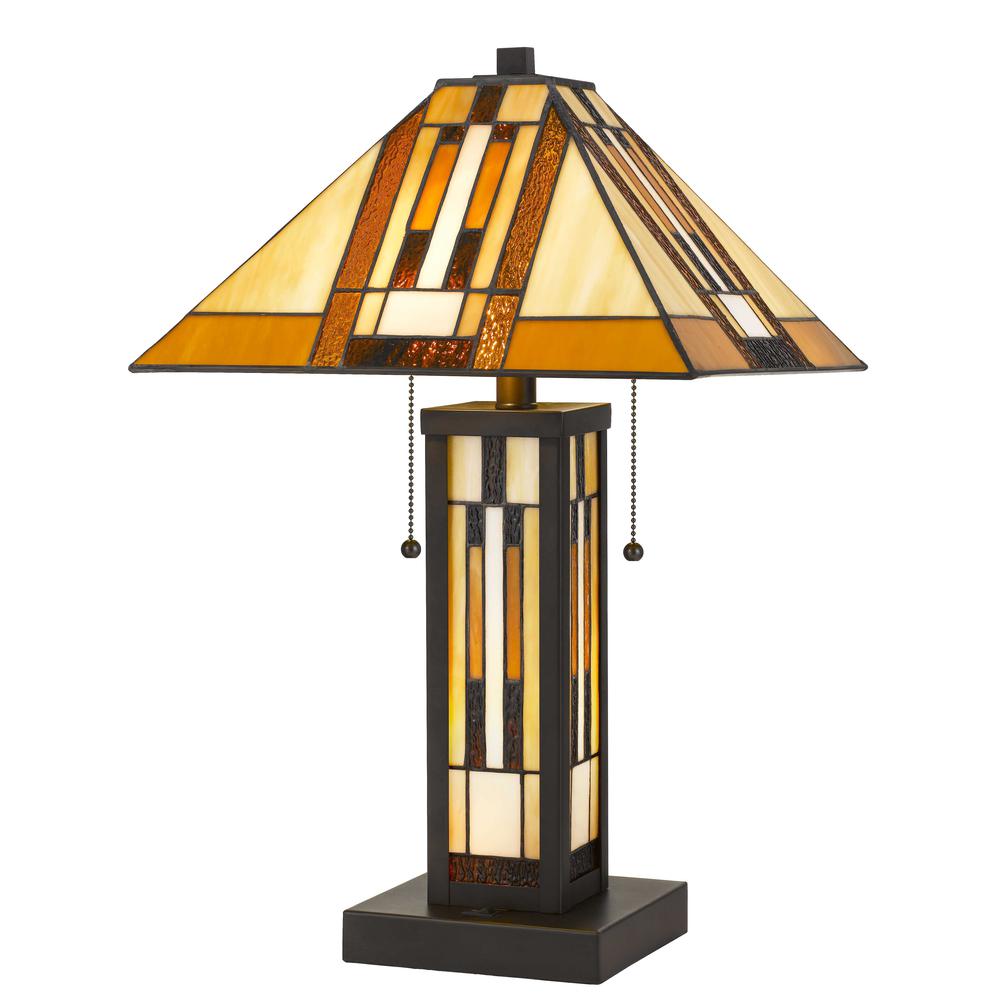 Tiffany Table Lamp W/7W Night Light. Picture 1
