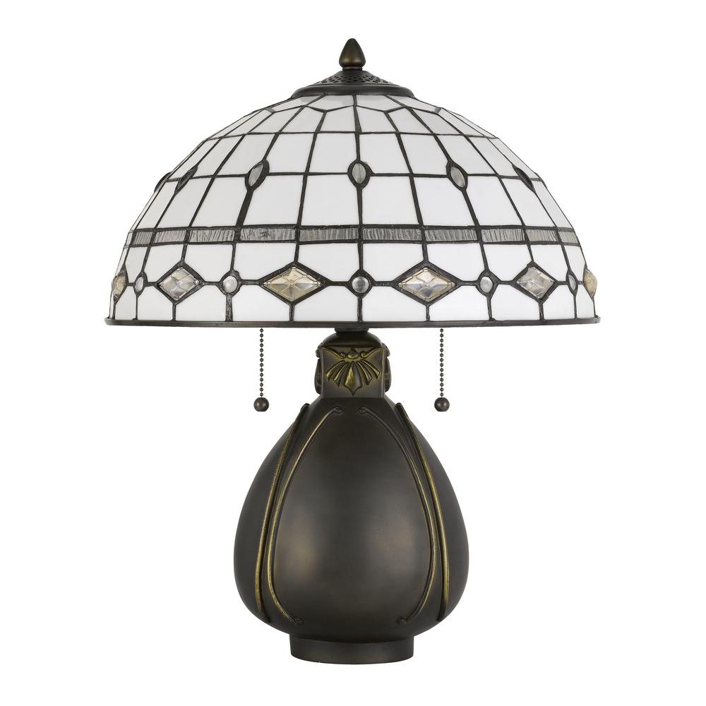 60W X 2 Tiffany Table Lamp. Picture 1