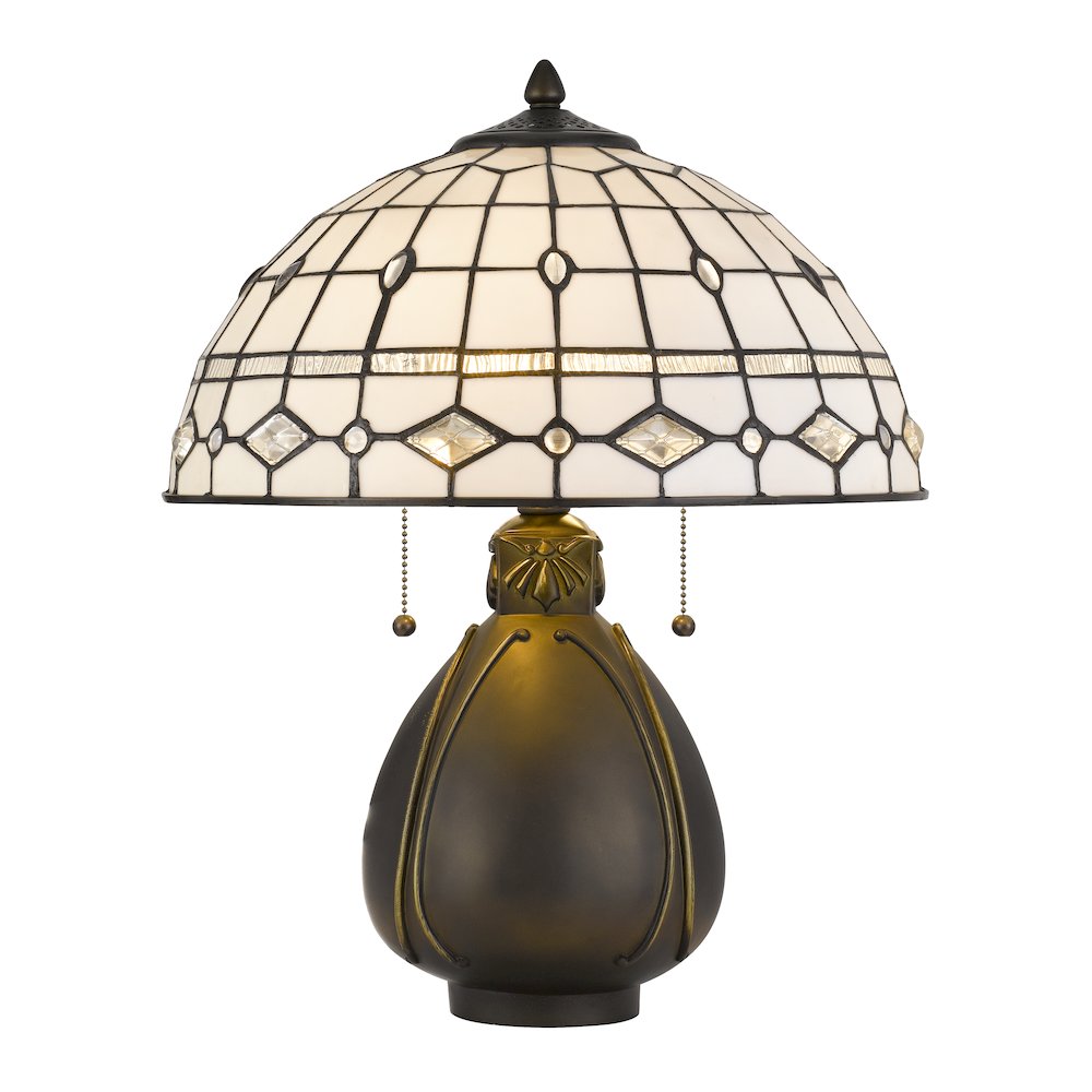 60W X 2 Tiffany Table Lamp. Picture 3