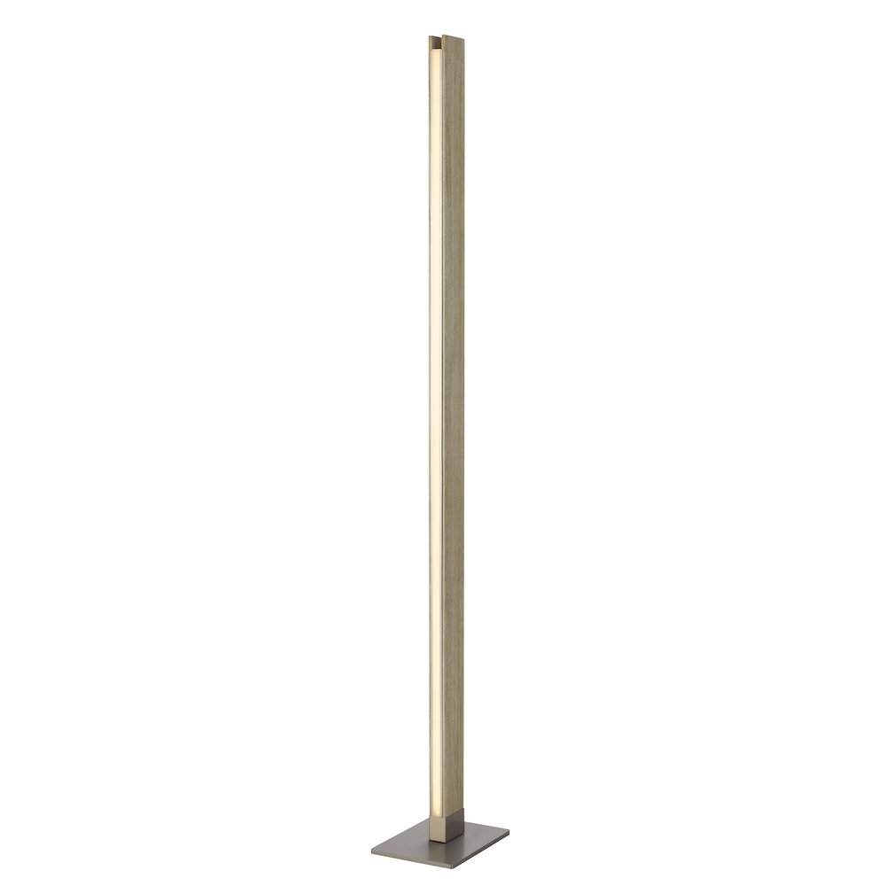 Colmar integrated LED Rubber wood floor lamp with dimmer control. Picture 4