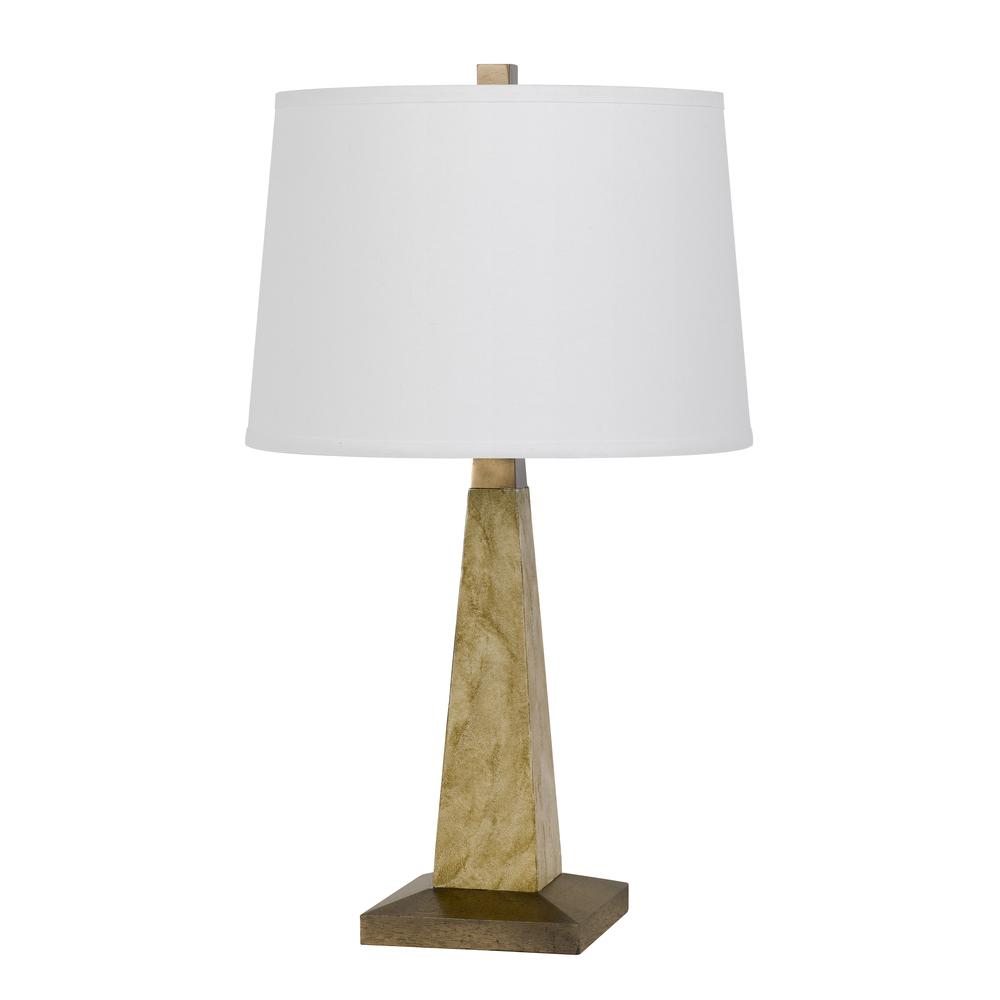 150W 3 way Ravenna resin pyramid design table lamp. Picture 1