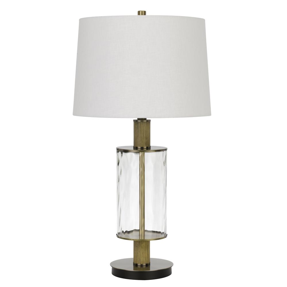 150W 3 Way Morrilton Glass Table Lamp. Picture 1