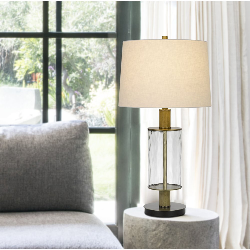 150W 3 Way Morrilton Glass Table Lamp. Picture 3