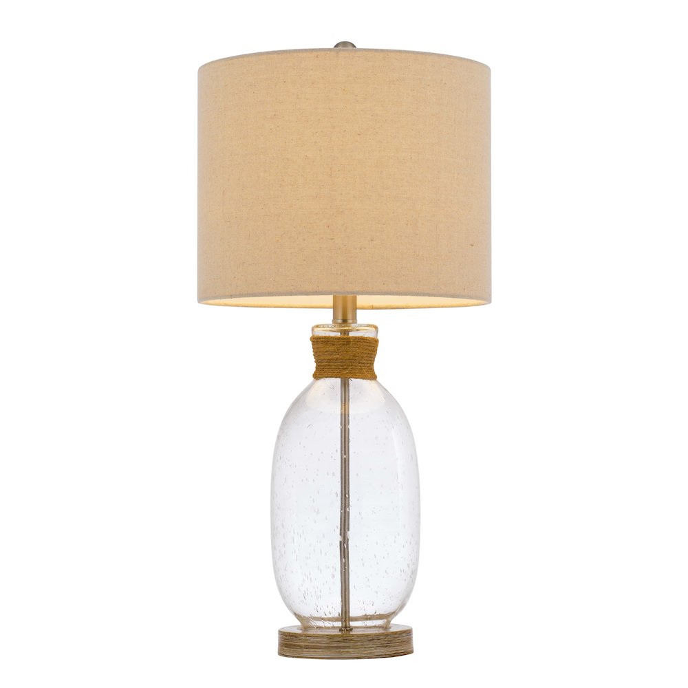 150W 3 Way Seymour Bubbled Glass Table Lamp. Picture 4