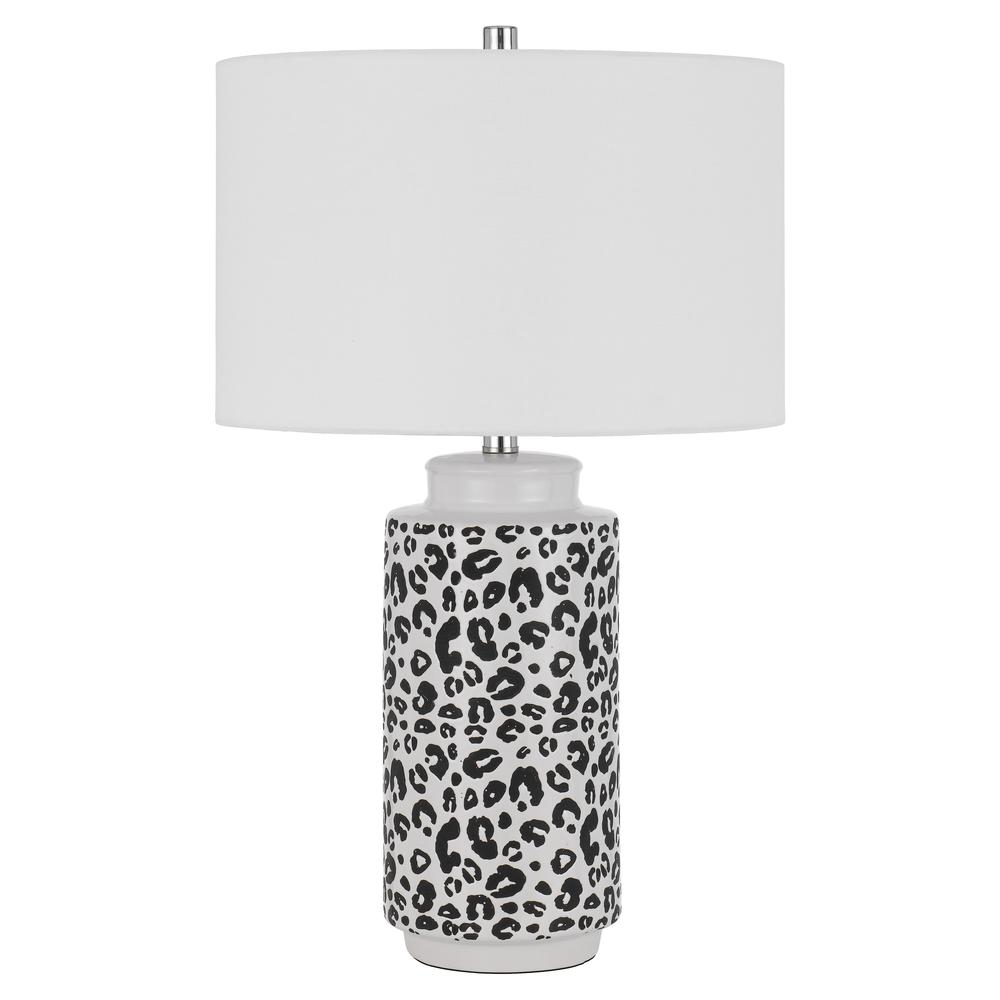 Exeter Ceramic Table Lamp With Hardback Drum Shade. Picture 1
