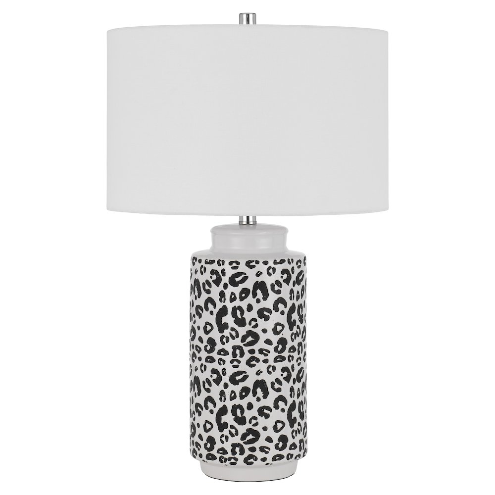 Exeter Ceramic Table Lamp With Hardback Drum Shade. Picture 1
