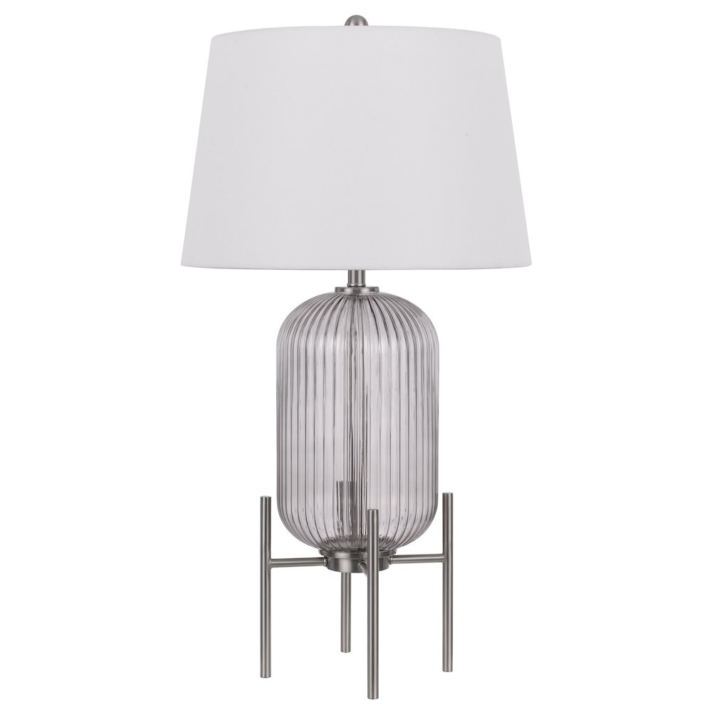 150W 3 Way Belleville Fluted Glass Table Lamp. Picture 4
