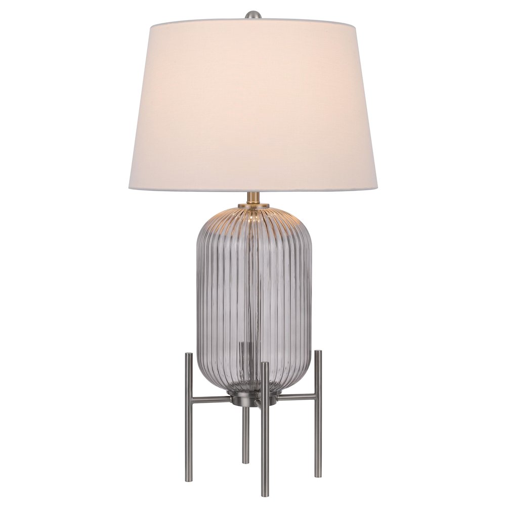150W 3 Way Belleville Fluted Glass Table Lamp. Picture 2