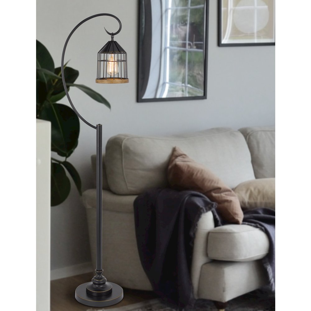 60W Valparaiso Downbridge Metal Floor Lamp. Picture 2