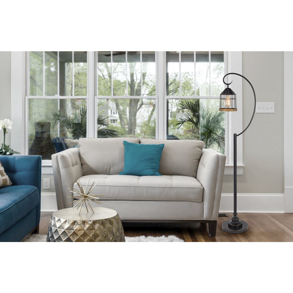 60W Valparaiso Downbridge Metal Floor Lamp. Picture 5