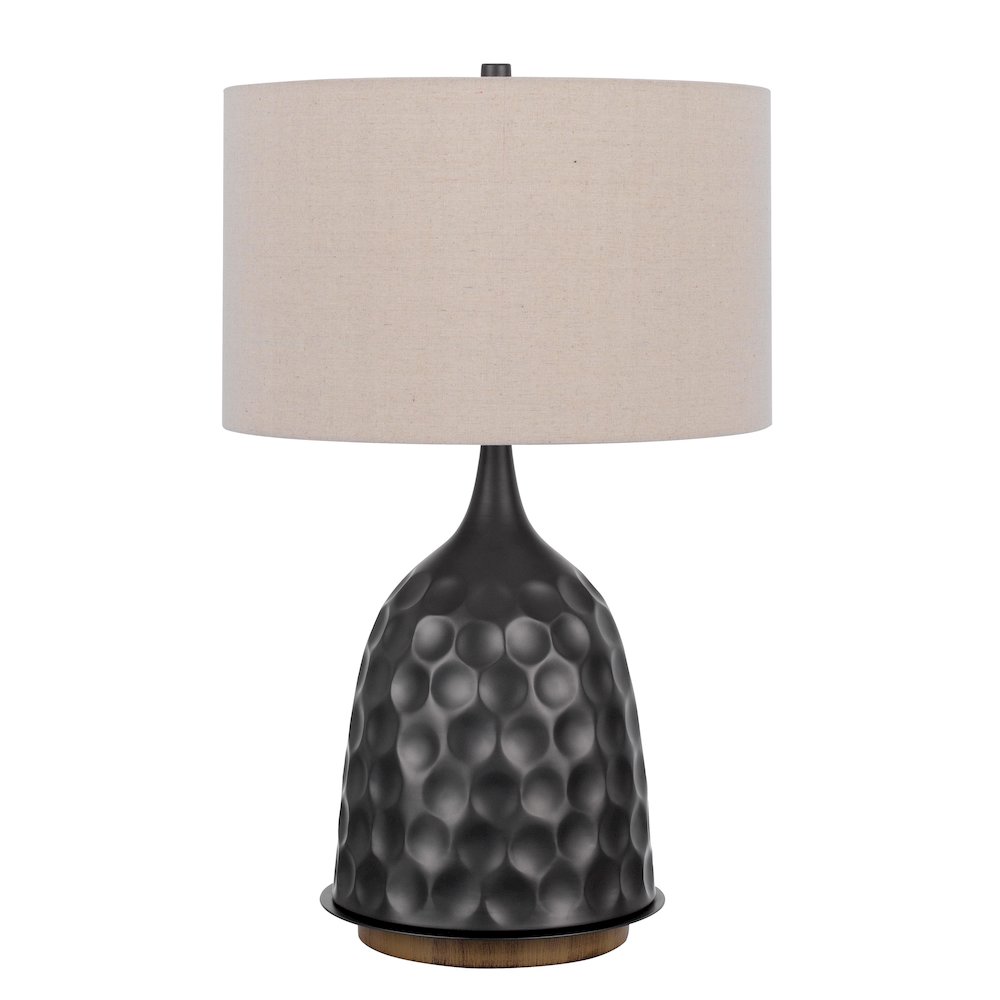 150W 3 Way Oskaloosa Metal Table Lamp With Drum Shade. Picture 4