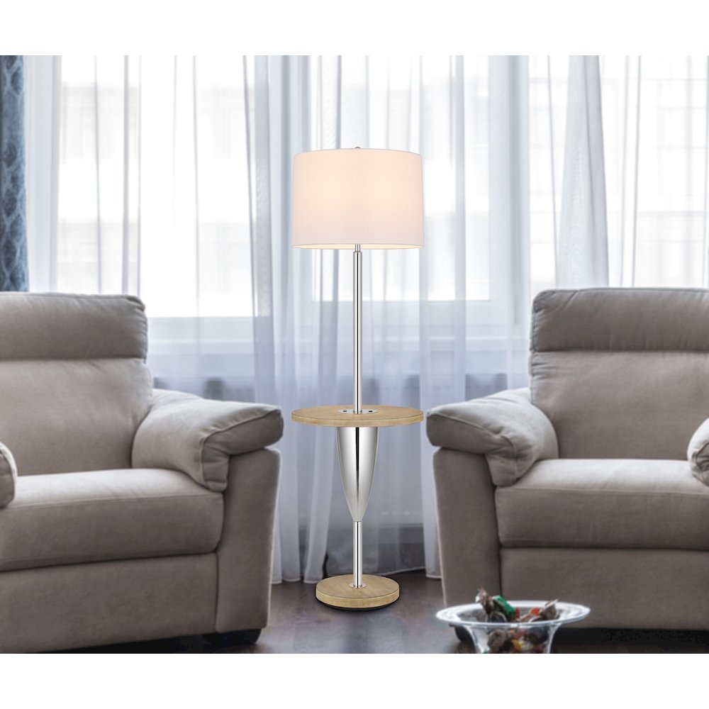 150W 3 Way Lockport Metal Floor Lamp. Picture 4