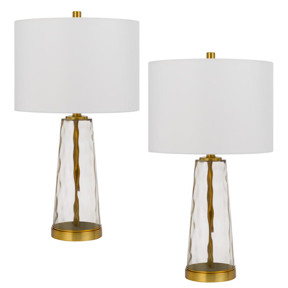 100W Heber Glass Table Lamp. Priced And Sold As Pairs. Picture 1